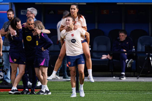 Francisca Kika Nazareth and Patri Guijarro seen during the FC Barcelona, Barca Femeni Official Training Session before UEFA Womens Champions League 2026 final (Maciej Rogowski Ball Raw Images) Oslo Ullevaal Stadion Norway Copyright: xMaciejxRogowskix maciejrogowski_22052026_fcbarcelona-62
