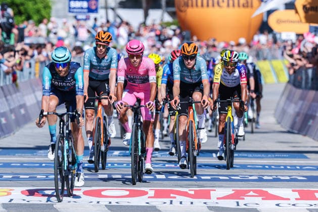 109th Giro d Italia 2026 Stage 13 a 189km stage from Alessandria to Verbania 22 05 2026 C Afonso Oliveira Eulalio of Portugal Bahrain Victorious seen at finish line during the 109th Giro d Italia 2026, Stage 13 a 189km stage from Alessandria to Verbania UCIWT on May 22, 2026 in Verbania, Italy Copyright: xBEAUTIFULxSPORTS Carabellix