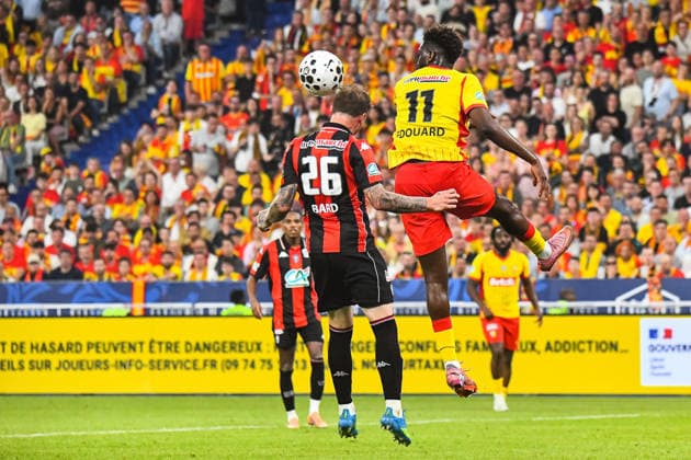 FOOTBALL : RC Lens vs OGC Nice - Coupe de France - Finale - 22 05 2026 Odsonne Edouard (RC Lens) Melvin Bard (OGC Nice) Saint DenisFrance  Copyright: xBaptistexAutissierx