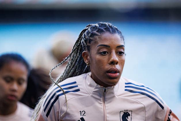 Ashley Lawrence seen during the OL Lyonnes Official Training Session before UEFA Womens Champions League 2026 final (Maciej Rogowski Ball Raw Images) Oslo Ullevaal Stadion Norway Copyright: xMaciejxRogowskix maciejrogowski_22_05_2026_lyoness-13