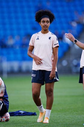 Lily Yohannes seen during the OL Lyonnes Official Training Session before UEFA Womens Champions League 2026 final (Maciej Rogowski Ball Raw Images) Oslo Ullevaal Stadion Norway Copyright: xMaciejxRogowskix maciejrogowski_22_05_2026_lyoness-90