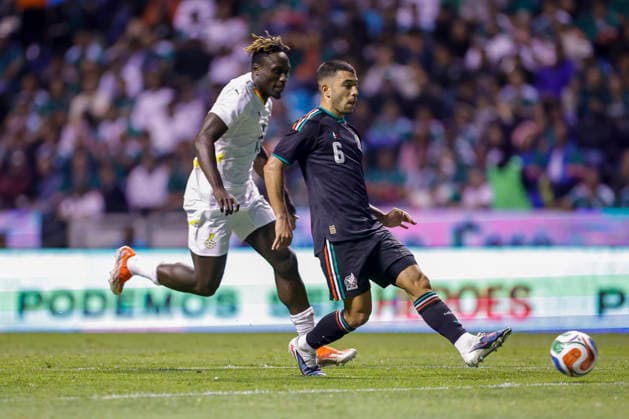 MEXICO NATIONAL TEAM INTERNATIONAL FRIENDLY MEXICO NATIONAL TEAM INTERNATIONAL FRIENDLY MEXICO VS GHANA 22052026 PUEBLA, PUEBLA Action photo of Erik Lira R of the Mexico national soccer team, during friendly game against Ghana, held at the Estadio Cuauhtemoc of Puebla, Mexico Action photo of Erik Lira D of the Mexico national soccer team, during friendly game against Ghana, held at the Estadio Cuauhtemoc of Puebla, Mexico PHOTO BY IMAGENSHOP AGENCIA FOTOGRAFICA PUEBLA PUEBLA MEXICO Copyright: xYOALIxMARTINEZx