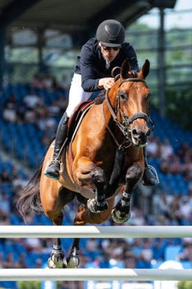 138 Karl Cook on Caracole De La Roque (USA) during the TSCHIO 2026 (CHIO 2026) - Prize of CHIO Aachen CAMPUS - CSI5* - Jumping competition at the Allianz Park in Aachen, Germany Copyright: xMartinxPitschx xSPPx Sportspressphoto_152069