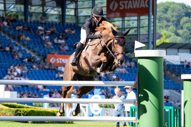 287 Sophie Hinners on Iron Dames Kaleni Jo (GER) during the TSCHIO 2026 (CHIO 2026) - Prize of CHIO Aachen CAMPUS - CSI5* - Jumping competition at the Allianz Park in Aachen, Germany Copyright: xMartinxPitschx xSPPx Sportspressphoto_152090