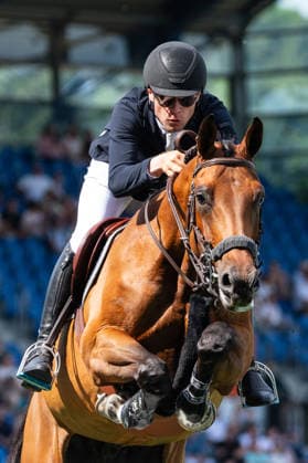 138 Karl Cook on Caracole De La Roque (USA) during the TSCHIO 2026 (CHIO 2026) - Prize of CHIO Aachen CAMPUS - CSI5* - Jumping competition at the Allianz Park in Aachen, Germany Copyright: xMartinxPitschx xSPPx Sportspressphoto_152093
