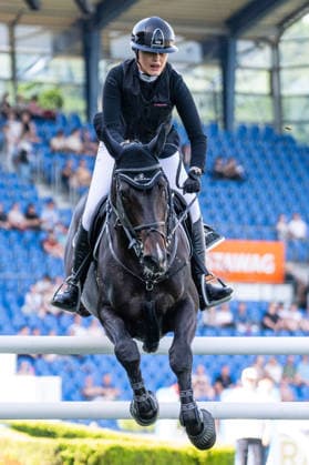 277 Anastasia Nielsen on Dark Chocolate 48 (MON) during the TSCHIO 2026 (CHIO 2026) - Prize of CHIO Aachen CAMPUS - CSI5* - Jumping competition at the Allianz Park in Aachen, Germany Copyright: xMartinxPitschx xSPPx Sportspressphoto_152095