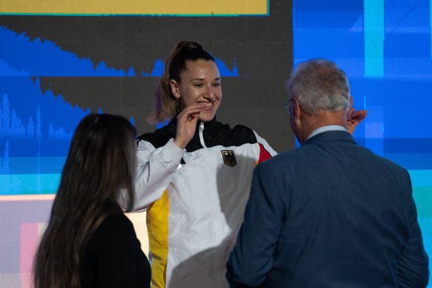 23 05 2026, xhfmx, Karate EKF Senior Championships 2026, Award Ceremony of the Athletes 61st European Karate Championships in Frankfurt DFL DFB REGULATIONS PROHIBIT ANY USE OF PHOTOGRAPHS as IMAGE SEQUENCES and or QUASI VIDEO Frankfurt
