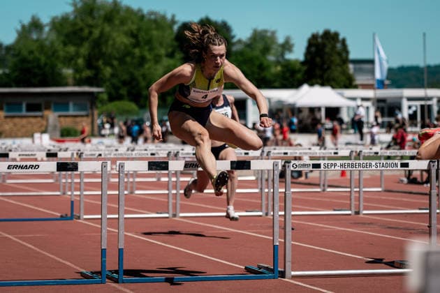 Marlene Meier TSV Bayer 04 Leverkusen, 4, 100m hurdles women , GER, Leichtathletik, Athletics, Kurpfalz Gala, Weinheim, 23 05 2026, GER, Leichtathletik, Athletics, Kurpfalz Gala, Weinheim, 23 05 2026 Weinheim Copyright: xStefanxMayerx EP_SMR