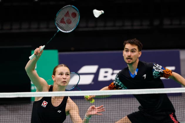 BADMINTON - Austrian Open GRAZ,AUSTRIA,23.MAY.26 - BADMINTON - Austrian Open. Image shows Anna Hagspiel (AUT) and Armin Sarosi (AUT).  GEPAxpictures xJamesxDoak