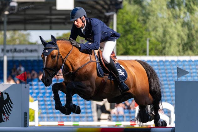 147 Daniel Deusser on Silence Dwerse Hagen (GER) during the TSCHIO 2026 (CHIO 2026) - 2nd Competition Youngster-Tour - CSIYH1* - Jumping competition for young horses at the Allianz Park in Aachen, Germany Copyright: xMartinxPitschx xSPPx Sportspressphoto_152190