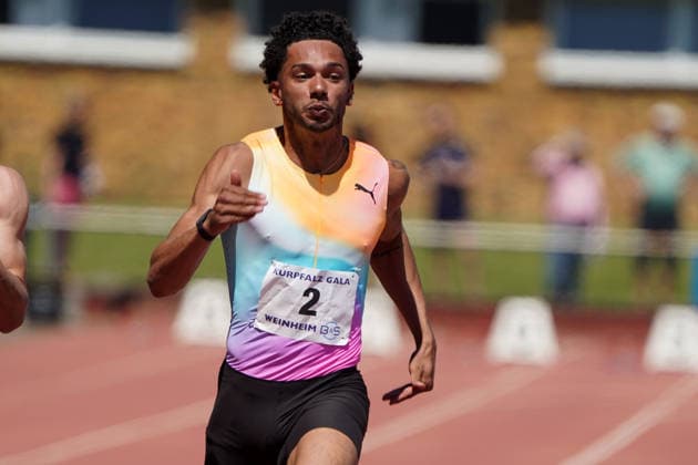Athletics, athletics, BuS Kurpfalz Gala , 23 05 2026 , Sepp Herberger Stadion Weinheim, 100m Men, Joshua Hartmann ASV Köln