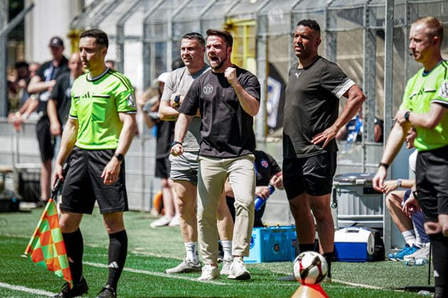 Germany Soccer bfv Rothaus Pokal 2025 2026 , Final VfR Mannheim vs SV Waldhof Mannheim Carl Benz Stadion Mannheim Marcel Abele Coach, VfR Mannheim Mimic, facial expression, gesture, gesture, emotion Copyright: xBennetxLongx