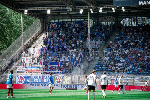 Germany Soccer bfv Rothaus Pokal 2025 2026 , Final VfR Mannheim vs SV Waldhof Mannheim Carl Benz Stadion Mannheim Grandstand, Fans Copyright: xBennetxLongx