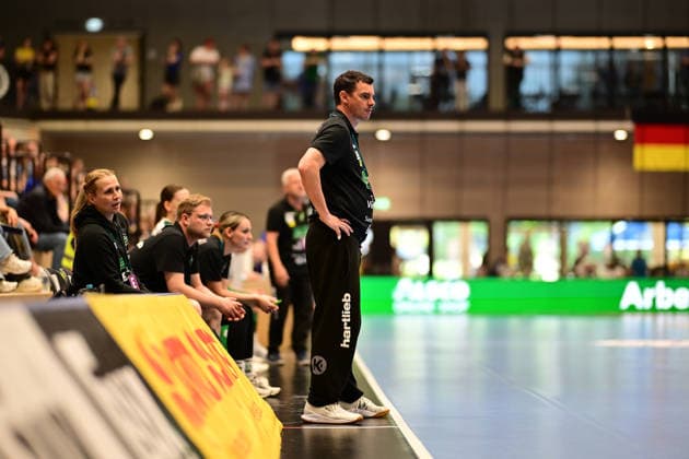 Handball I Women I Season 2025 2026 I Play Offs 5 11 I Matchday 6 I Buxtehuder SV FRISCH AUF Göppingen I 23 05 2026 Nico Kiener Co Coach, FRISCH AUF Göppingen Buxtehude Halle Nord Niedersachsen Germany Copyright: xLobeca FelixxSchlikisx