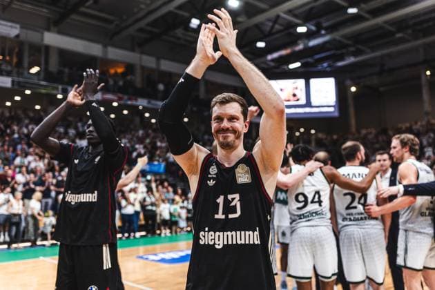 Andreas Obst FC Bayern Muenchen Basketball , Vet Concept Gladiators Trier vs FC Bayern Muenchen Basketball, Basketball, easyCredit BBL, Playoffs, Quarterfinals, Game 3, Season 2025 2026, 23 05 2026 Vet Concept Gladiators Trier vs FC Bayern Muenchen Basketball, Basketball, easyCredit BBL, Playoffs, Quarterfinals, Game 3, Season 2025 2026, 23 05 2026 Copyright: xEibner-Pressefoto AlexanderxNeisx EP_ANS