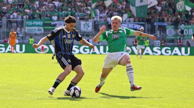 23 05 2026, Football, Men, Sparkassen Pokal Saarland Final, Season 2025 2026, 1 FC Saarbrücken FC 08 Homburg, Maurice Multhaup 1 FC Saarbruecken Frederik Schumann FC 08 Homburg Saarbrücken Ludwigsparkstadion Saarland Germany DEU Copyright: xFabianxKleerx