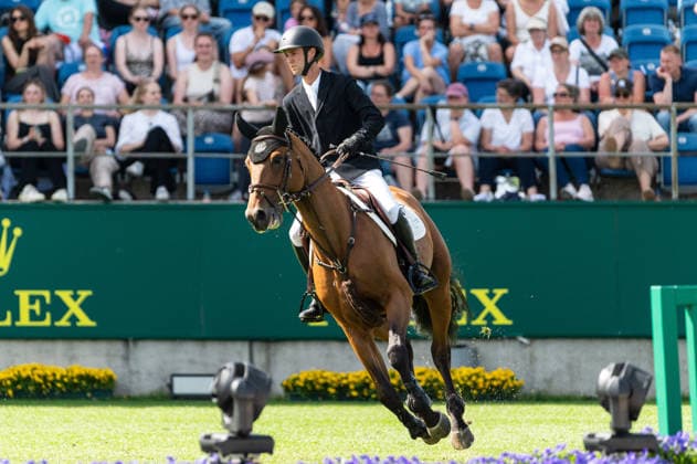 242 Gilles Thomas on Happy Landais (BEL) during the TSCHIO 2026 (CHIO 2026) - 2nd Qualifier Rolex Grand Prix - CSI5* - Jumping competition with jump-off at the Allianz Park in Aachen, Germany Copyright: xMartinxPitschx xSPPx Sportspressphoto_152431