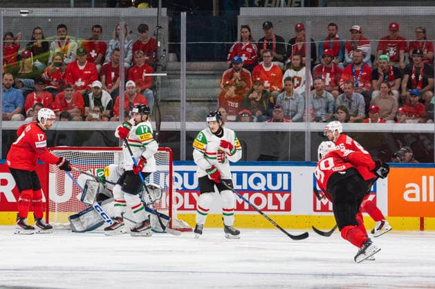 ZURICH, ZURICH - MAY 23: Roman Josi of Switzerland scores for a 3-0 lead and completes his hat trick during the 2026 IIHF World Championship, WM, Weltmeisterschaft Preliminary Round Group A match between Switzerland and Hungary at Swiss Life Arena on May 23, 2026 in Zurich, Zurich, Switzerland. Copyright: xLivioxBaeriswylx xSPPx Sportspressphoto_152433