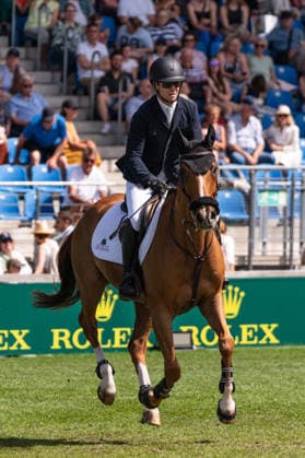 161 Shane Sweetnam on Coriaan Van Klapscheut Z (IRL) during the TSCHIO 2026 (CHIO 2026) - 2nd Qualifier Rolex Grand Prix - CSI5* - Jumping competition with jump-off at the Allianz Park in Aachen, Germany Copyright: xMartinxPitschx xSPPx Sportspressphoto_152446