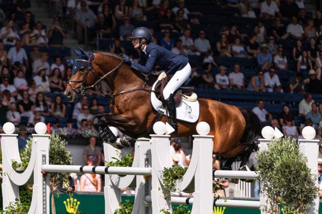 179 Lillie Keenan on Kick On (USA) during the TSCHIO 2026 (CHIO 2026) - 2nd Qualifier Rolex Grand Prix - CSI5* - Jumping competition with jump-off at the Allianz Park in Aachen, Germany Copyright: xMartinxPitschx xSPPx Sportspressphoto_152454