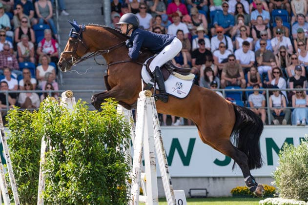 179 Lillie Keenan on Kick On (USA) during the TSCHIO 2026 (CHIO 2026) - 2nd Qualifier Rolex Grand Prix - CSI5* - Jumping competition with jump-off at the Allianz Park in Aachen, Germany Copyright: xMartinxPitschx xSPPx Sportspressphoto_152456