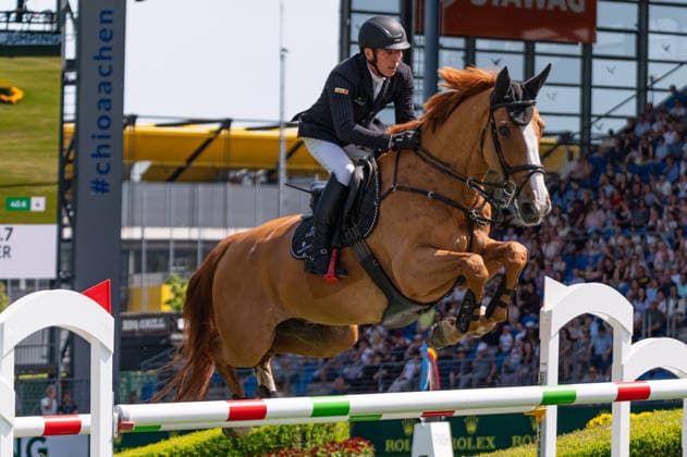 115 Hans-Dieter Dreher on Vestmalle Des Cotis (GER) during the TSCHIO 2026 (CHIO 2026) - 2nd Qualifier Rolex Grand Prix - CSI5* - Jumping competition with jump-off at the Allianz Park in Aachen, Germany Copyright: xMartinxPitschx xSPPx Sportspressphoto_152459
