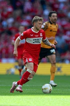 Riley McGree of Middlesbrough Hull City v Middlesbrough, EFL Sky Bet Championship, Play-Off Final, Football, Wembley Stadium, London, UK - 23 May 2026London Wembley Stadium United Kingdom EDITORIAL USE ONLY No use with unauthorised audio, video, data, fixture lists, club league logos or live services. Online in-match use limited to 120 images, no video emulation. No use in betting, games or single club league player publications.  Copyright: xAndrewxFosker Shutterstockx 16887370cb