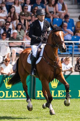 333 Kent Farrington on Descartes SR (USA) during the TSCHIO 2026 (CHIO 2026) - 2nd Qualifier Rolex Grand Prix - CSI5* - Jumping competition with jump-off at the Allianz Park in Aachen, Germany Copyright: xMartinxPitschx xSPPx Sportspressphoto_152465