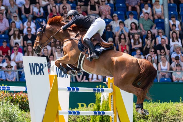 293 Antoine Ermann on Floyd Des Pres (FRA) during the TSCHIO 2026 (CHIO 2026) - 2nd Qualifier Rolex Grand Prix - CSI5* - Jumping competition with jump-off at the Allianz Park in Aachen, Germany Copyright: xMartinxPitschx xSPPx Sportspressphoto_152467