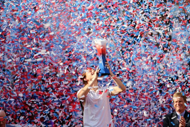 Bitpanda Hamburg Open, ATP 500 Ignacio Buse from Peru at the award ceremony after his triumph at the Rothenbaum in Hamburg