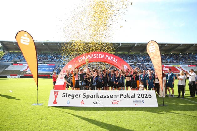 23 05 2026, xrekx, Fußball Landespokal Saarland Finale, 1 FC Saarbrücken FC 08 Homburg v l Sparkassen Pokalsieger 1 FC Saarbruecken DFL DFB REGULATIONS PROHIBIT ANY USE OF PHOTOGRAPHS as IMAGE SEQUENCES and or QUASI VIDEO Saarbrücken