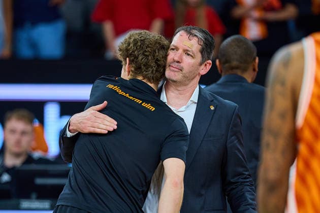 Ty Harrelson ratiopharm ulm, Head Coach GER, ratiopharm ulm vs Bamberg Baskets, Basketball, Playoffs, Quarterfinals, 3 Game, EasyCredit BBL, Season 2025 2026, 23 05 2026 GER, ratiopharm ulm vs Bamberg Baskets, Basketball, Playoffs, Quarterfinals, 3 Game, EasyCredit BBL, Season 2025 2026, 23 05 2026 New Ulm Copyright: xEibner-Pressefoto GeraldxOelze-dexStoppanyx EP_ODS