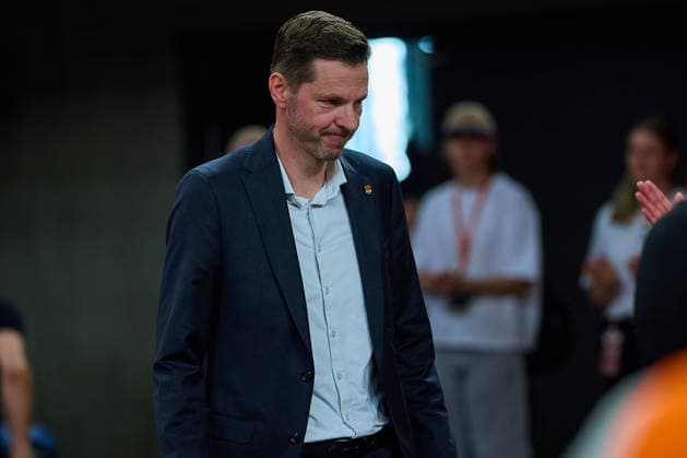 Thorsten Leibenath ratiopharm ulm, Sports Director pensive GER, ratiopharm ulm vs Bamberg Baskets, Basketball, Playoffs, Quarterfinals, 3 Match, EasyCredit BBL, Season 2025 2026, 23 05 2026 GER, ratiopharm ulm vs Bamberg Baskets, Basketball, Playoffs, Quarterfinals, 3 Match, EasyCredit BBL, Season 2025 2026, 23 05 2026 New Ulm Copyright: xEibner-Pressefoto GeraldxOelze-dexStoppanyx EP_ODS