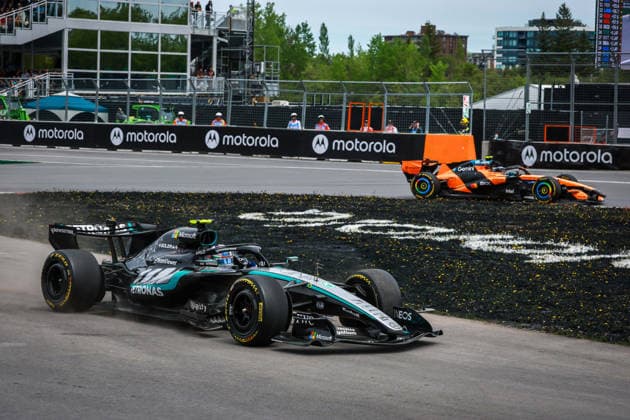 F1 - CANADIAN GRAND PRIX 2026 12 KIMI ANTONELLI Andrea (ita), Mercedes AMG F1 Team W17, 01 NORRIS Lando (gbr), McLaren F1 Team MCL40, action during the Formula 1 Grand Prix du Canada 2026, 5th round of the 2026 Formula One World Championship, WM, Weltmeisterschaft from May 22 to 24, 2026 on the Circuit Gilles Villeneuve, in MontrÃ al, Canada - MontrÃ alCanada  Copyright: xDPPIx