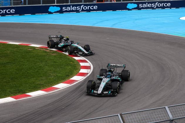 F1 - CANADIAN GRAND PRIX 2026 63 RUSSELL George (gbr), Mercedes AMG F1 Team W17, 12 KIMI ANTONELLI Andrea (ita), Mercedes AMG F1 Team W17, action during the Formula 1 Grand Prix du Canada 2026, 5th round of the 2026 Formula One World Championship, WM, Weltmeisterschaft from May 22 to 24, 2026 on the Circuit Gilles Villeneuve, in MontrÃ al, Canada - MontrÃ alCanada  Copyright: xDPPIx