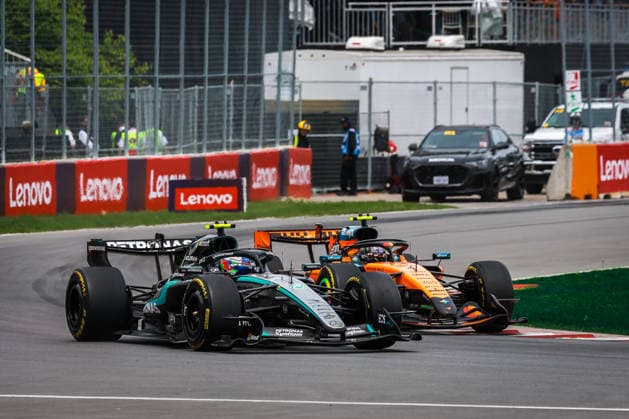 F1 - CANADIAN GRAND PRIX 2026 12 KIMI ANTONELLI Andrea (ita), Mercedes AMG F1 Team W17, 01 NORRIS Lando (gbr), McLaren F1 Team MCL40, action during the Formula 1 Grand Prix du Canada 2026, 5th round of the 2026 Formula One World Championship, WM, Weltmeisterschaft from May 22 to 24, 2026 on the Circuit Gilles Villeneuve, in MontrÃ al, Canada - MontrÃ alCanada  Copyright: xDPPIx