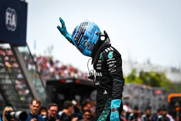F1 - CANADIAN GRAND PRIX 2026 RUSSELL George (gbr), Mercedes AMG F1 Team W17, portrait during the Formula 1 Grand Prix du Canada 2026, 5th round of the 2026 Formula One World Championship, WM, Weltmeisterschaft from May 22 to 24, 2026 on the Circuit Gilles Villeneuve, in MontrÃ al, Canada - MontrÃ alCanada  Copyright: xDPPIx