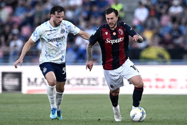 Mp Bologna 23 05 2026 - campionato di calcio serie A Bologna-Inter foto Matteo Papini Image nella foto: Federico Bernardeschi-Carlos Augusto 
