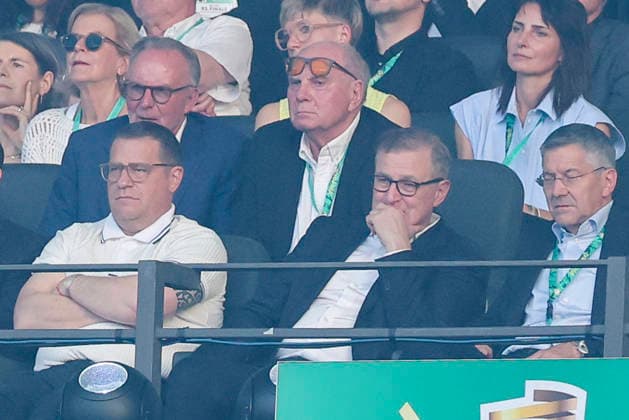 Chief Sports Officer Max Eberl FC Bayern Muenchen , Karl Heinz Rummennigge FC Bayern Muenchen , Honorary President Uli Hoeness FC Bayern Muenchen , CEO Jan Christian Dreesen FC Bayern Muenchen and President Herbert Hainer FC Bayern Muenchen look disappointed, DFB Cup Final 2026, FC Bayern München v VfB Stuttgart, Olympiastadion on May 23, 2026 in Berlin, Germany Photo by Marco Steinbrenner DeFodi Images Chief Sports Officer Max Eberl FC Bayern Muenchen , Karl Heinz Rummennigge FC Bayern Muenchen , Honorary President Uli Hoeness FC Bayern Muenchen , Chairman of the Board Jan Christian Dreesen FC Bayern Muenchen and President Herbert Hainer FC Bayern Muenchen look dejected, DFB Cup Final 2026, FC Bayern München v VfB Stuttgart, Olympiastadion, May 23, 2026 in Berlin, Germany Photo by Marco Steinbrenner DeFodi Images