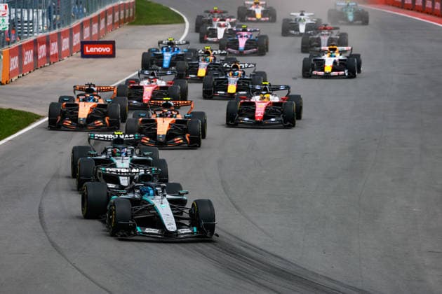 F1 - CANADIAN GRAND PRIX 2026 Start of the race: 63 RUSSELL George (gbr), Mercedes AMG F1 Team W17, 12 KIMI ANTONELLI Andrea (ita), Mercedes AMG F1 Team W17, 81 PIASTRI Oscar (aus), McLaren F1 Team MCL40, 44 HAMILTON Lewis (gbr), Scuderia Ferrari SF-26, action during the Formula 1 Grand Prix du Canada 2026, 5th round of the 2026 Formula One World Championship, WM, Weltmeisterschaft from May 22 to 24, 2026 on the Circuit Gilles Villeneuve, in MontrÃ al, Canada - MontrÃ alCanada  Copyright: xFLORENTxGOODENx