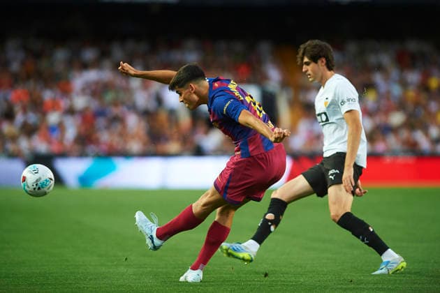 Gerard Martin FC Barcelona during the LaLiga EA Sports match between Valencia CF and FC Barcelona at Estadio de Mestalla on May 23, 2026 in Valencia, Spain Photo by Maria Jose Segovia DeFodi Images