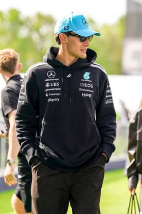 FORMULA ONE CANADIAN GRAND PRIX 2026 George Russell 63 (GBR) Mercedes arriving for the Sprint Race during the Formula 1 Lenovo Canadian Grand Prix 2026, 5th round of the 2026 Formula One World Championship, WM, Weltmeisterschaft from May 22 to 24, 2026 at the Circuit Gilles Villeneuve, Montreal, Canada Credit: Robbie Hoad Every Second Media Editorial use only. All images are copyright Every Second Media Limited. No images may be reproduced without prior permission. Copyright: xIMAGO EveryxSecondxMediax ESM-2005-0283 RobbiexHoadx xEveryxSecondxMediax
