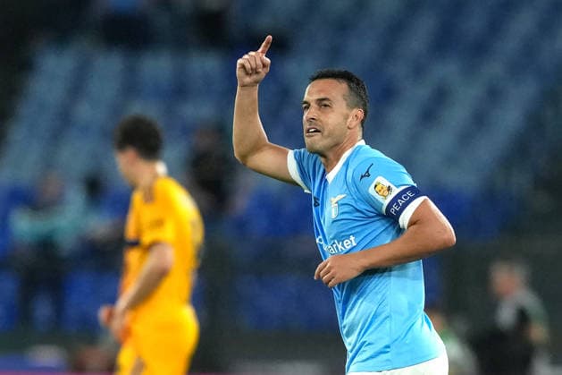 Pedro Eliezer Rodriguez Ledesma of SS Lazio celebrates after scoring the goal of 2-1 during the Serie A 2025 2026 football match between SS Lazio and Pisa SC 1909 at Stadio Olimpico in Rome (Italy), May 23, 2026. AntoniettaxBaldassarre