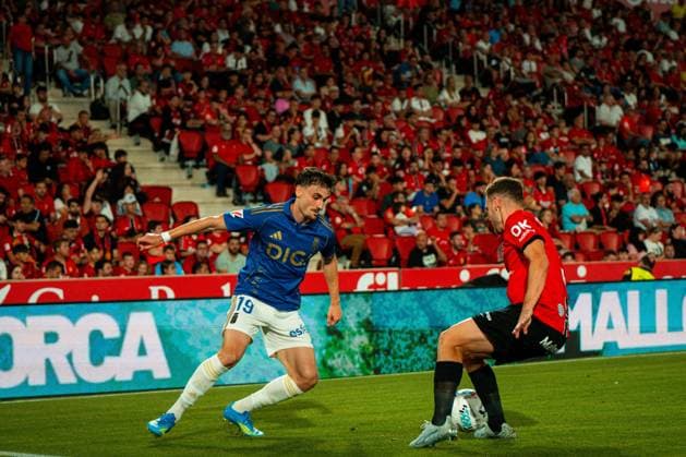 ESP LaLiga EA Sports RCD Mallorca v Real Oviedo Alex Fores of Real Oviedo in action during LaLiga EA Sports, between RCD Mallorca v Real Oviedo played at Son Moix Stadium in Mallorca on May 23rd, 2026 in Spain Mallorca Spain Futbol Copyright: xAgenciaxLOFx