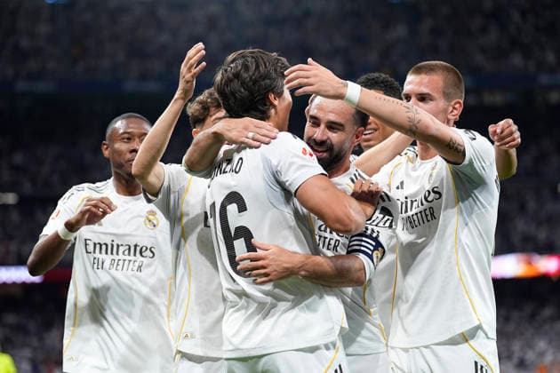 May 23, 2026, Madrid, Madrid, Spain: Gonzalo Garcia of Real Madrid CF celebrates a goal with Daniel Carvajal during the Spanish League, LaLiga EA Sports, football match played between Real Madrid and Athletic Club at Bernabeu stadium on May 23, 2026, in Madrid, Spain. Real Madrid V Athletic Club De Bilbao - LaLiga EA Sports  - ZUMAa181 20260523_zaa_a181_087 Copyright: xOscarxJ.xBarrosox