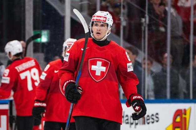 ZURICH, ZURICH - MAY 23: Nicolas Bächler of Switzerland during the 2026 IIHF World Championship, WM, Weltmeisterschaft Preliminary Round Group A match between Switzerland and Hungary at Swiss Life Arena on May 23, 2026 in Zurich, Zurich, Switzerland. Copyright: xLivioxBaeriswylx xSPPx Sportspressphoto_152922