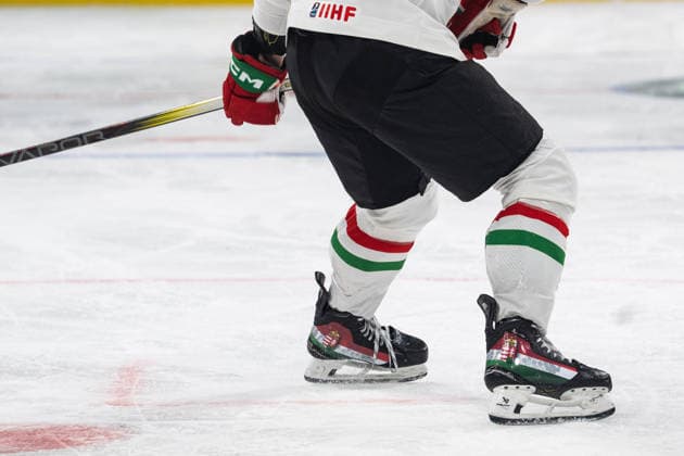 ZURICH, ZURICH - MAY 23: Custom skates worn by several Hungary players are seen during the 2026 IIHF World Championship, WM, Weltmeisterschaft Preliminary Round Group A match between Switzerland and Hungary at Swiss Life Arena on May 23, 2026 in Zurich, Zurich, Switzerland. Copyright: xLivioxBaeriswylx xSPPx Sportspressphoto_152955