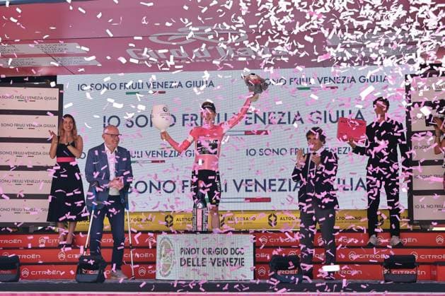 CYCLING - Giro d Italia - Stage 14 - Aosta - Pila Photo by IPA ABACAPRESS.COM85010712 - VINGEGAARD Jonas DEN (Team Visma Lease a Bike) in pink jersey during Stage 14 from Aosta to Pila of the 109th Giro d Italia 2026, on May 23, Pila (AO), Italy during Stage 14 - Aosta - Pila, Giro d Italia race in Pila, Italy, May 23 2026 Pila Italy  Copyright: xIPAxSport ABACAx
