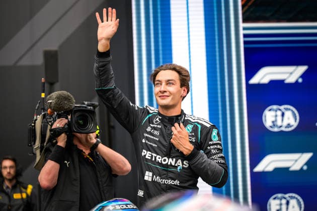 F1 - CANADIAN GRAND PRIX 2026 RUSSELL George (gbr), Mercedes AMG F1 Team W17, portrait, pole position during the Formula 1 Grand Prix du Canada 2026, 5th round of the 2026 Formula One World Championship, WM, Weltmeisterschaft from May 22 to 24, 2026 on the Circuit Gilles Villeneuve, in MontrÃ al, Canada - MontrÃ alCanada  Copyright: xDPPIx