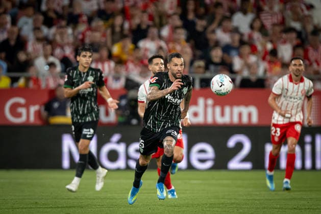 Toni Morente Elche CF in action during a La Liga EA Sports match between Girona FC and Elche CF at Estadi Municipal de Montilivi in Girona, , Spain, on May 23 2026 Photo by Felipe Mondino Copyright: x@FELIPExMONDINOx